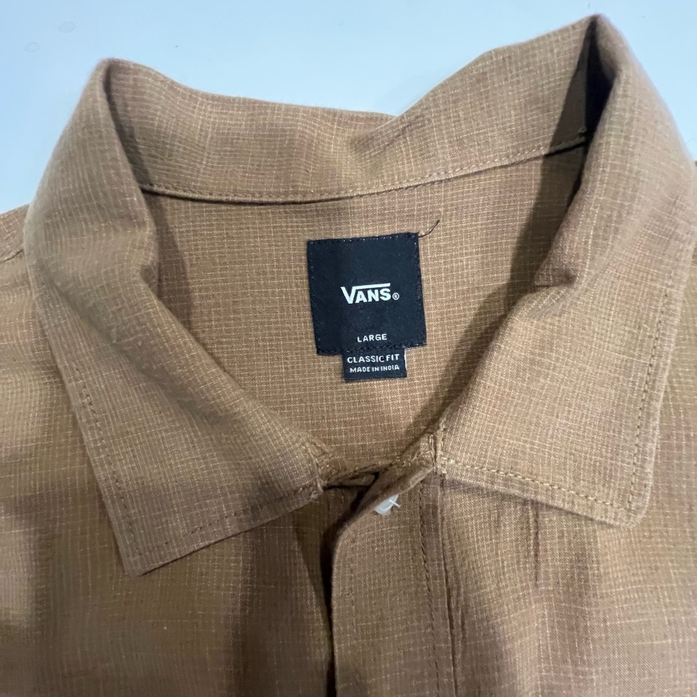 Vans Men's Brown Button Down Shirt - Picture 3 of 3